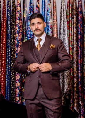 Brown Perennial Tailored Fit Havana Suit
