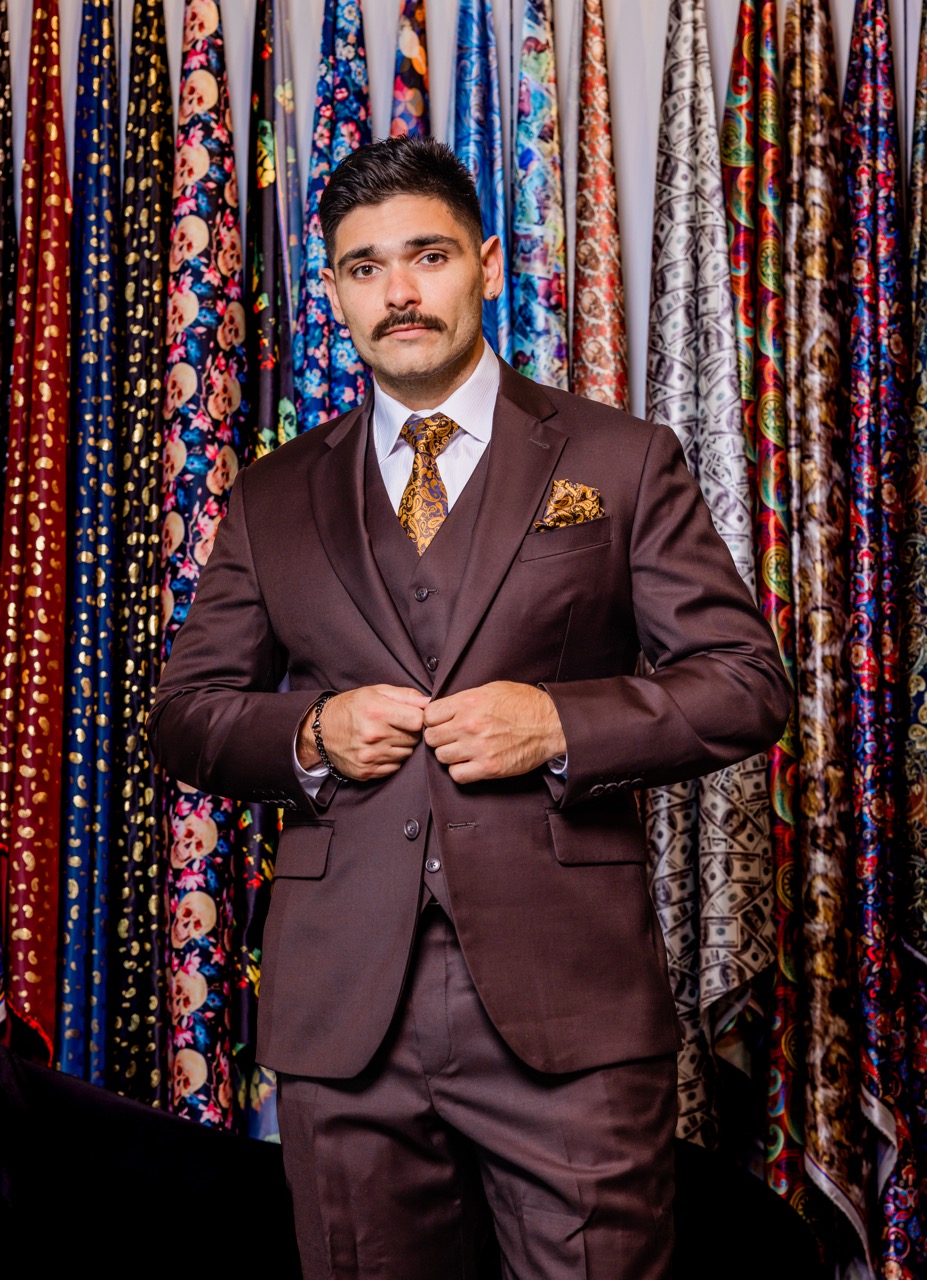Brown Perennial Tailored Fit Havana Suit