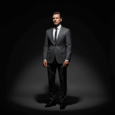 Mid Brown Herringbone Tailored Fit Milano Suit