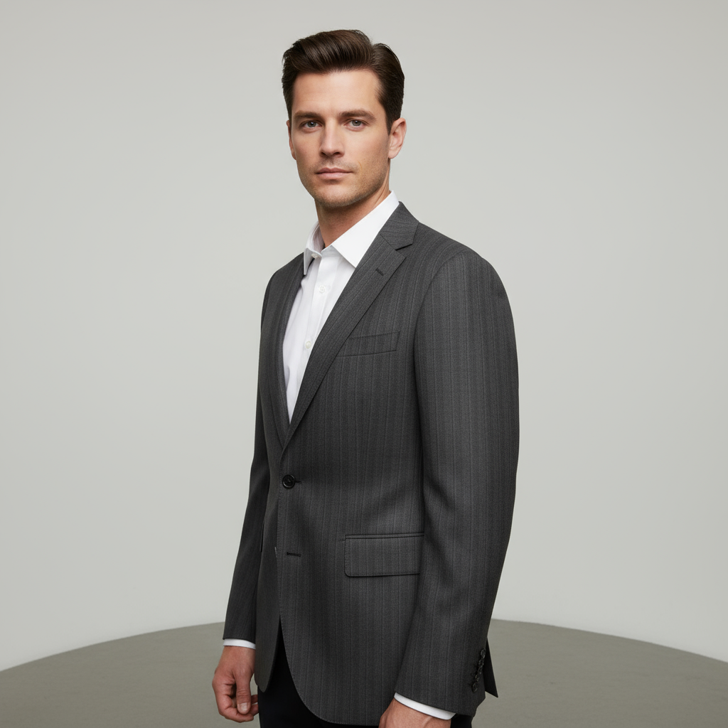 Mid Brown Herringbone Tailored Fit Milano Suit