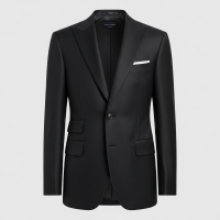 Black Tailored Fit Havana Suit Jacket