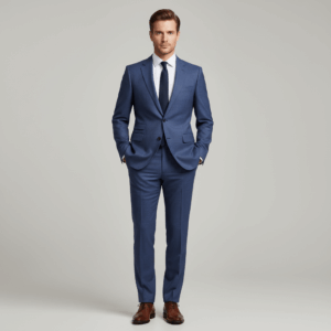Blue Tailored Suit on Model-2